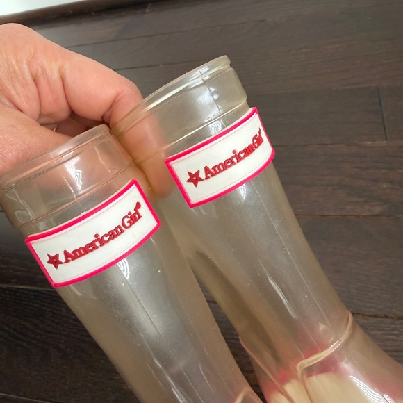 American Girl Wellie Wishers Clear Peek a Boo Clear Rain Boots - Picture 4 of 9